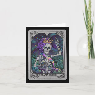 Skeleton Queen Tarot Card Gothic Hexy Halloween Karte