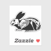 Skeleton Rabbit Aufkleber (Blatt)
