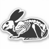Skeleton Rabbit Aufkleber (Vorderseite)
