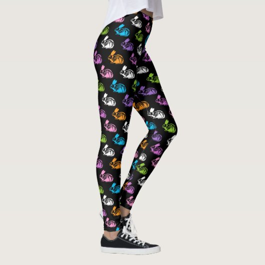 Skeleton Rabbit Muster Leggings (Rechts)