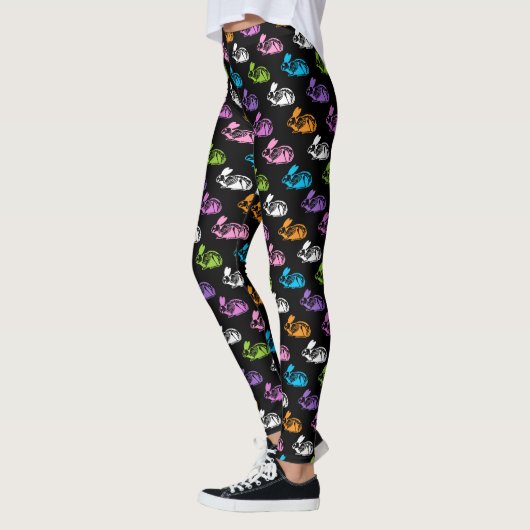 Skeleton Rabbit Muster Leggings (Links)