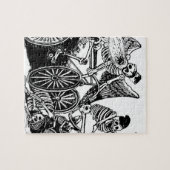 Skeleton Radfahrer durch José Guadalupe Posada Puzzle (Horizontal)