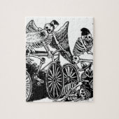 Skeleton Radfahrer durch José Guadalupe Posada Puzzle (Vertikal)