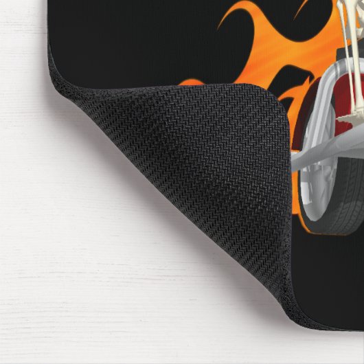 Skeleton Radfahrer u. Flammen: Mousepad (Ecke)