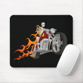 Skeleton Radfahrer u. Flammen: Mousepad (Mit Mouse)