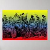 Skeleton-Radfahrer von José Guadalupe Posada Poster (Vorne)