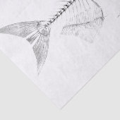 Skeleton Radierung der Vintagen Fische Seidenpapier (Ausschnitt)