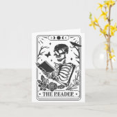 Skeleton Reading Book Lover Funny The Reader Tarot Karte (Gelbe Blume)