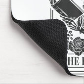 Skeleton Reading Book Lover Funny The Reader Tarot Mousepad (Ecke)