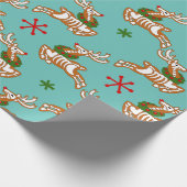 Skeleton Reindeer Gingerbrot man Geschenkpapier (Ecke)