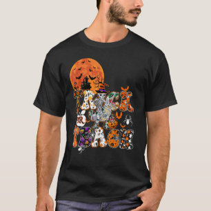 Skeleton Reiten Dino Trick oder Teach Funny Hallow T-Shirt