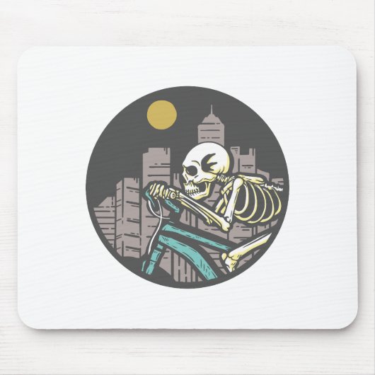 Skeleton Reiten Fahrrad Mousepad (Vorne)