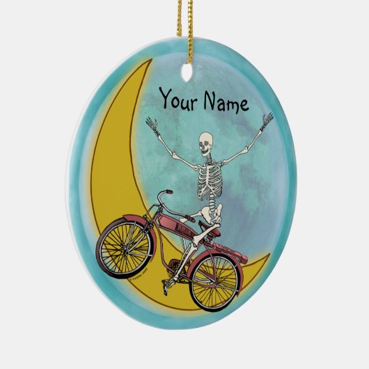 Skeleton Reiten Keramik Ornament (Rechts)