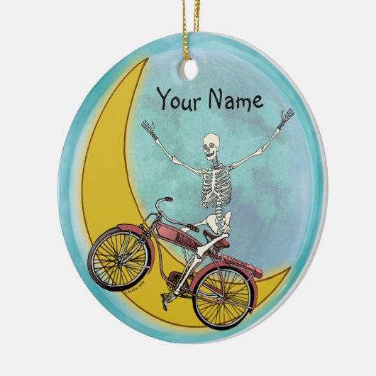 Skeleton Reiten Keramik Ornament (Links)
