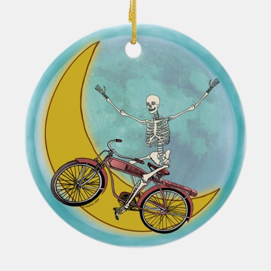 Skeleton Reiten Keramik Ornament (Hinten)
