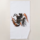 Skeleton Reiten Strandtuch (Vorderseite)