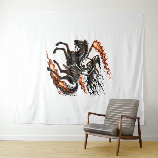 Skeleton Reiten Wandteppich (Beispiel (Horizontal))