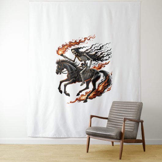 Skeleton Reiten Wandteppich (Beispiel)
