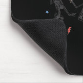 Skeleton Retro 4. Juli American Flag Skellies Mousepad (Ecke)