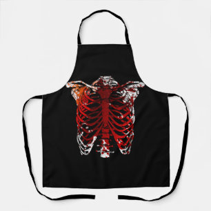 Skeleton Rib Cage Blood Horror Halloween Kostüm X Schürze