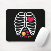 Skeleton Rib Cage Funny Halloween Boys Girls Mousepad (Mit Mouse)