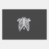 Skeleton Rib Cage Halloween Kostüm Geschenkpapier Set (Vorderseite)