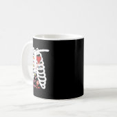 Skeleton Rib Cage Röntgen Candy Funny Halloween Ko Kaffeetasse (Vorderseite Links)