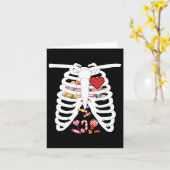 Skeleton Rib Cage Röntgen Candy Funny Halloween Ko Karte (Gelbe Blume)