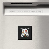 Skeleton Rib Cage Röntgen Candy Funny Halloween Ko Magnet (In Situ (Geschirrspüler))