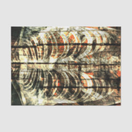 Skeleton Rib Käfig Beige Schwarz Orange Vintage Rö Seidenpapier