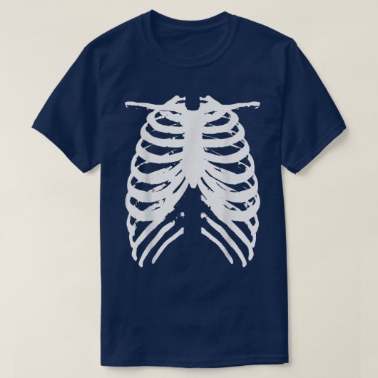 Skeleton Ribcage Halloween T-Shirt (Design vorne)