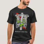 Skeleton Ribcage und Snake Goth Halloween Bloody T-Shirt (Vorderseite)
