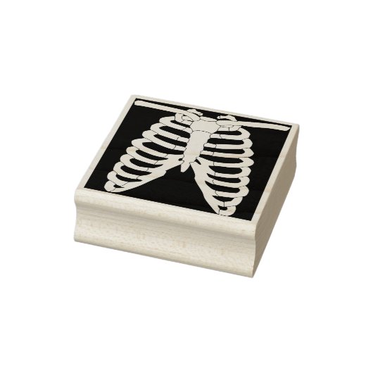 Skeleton ribs Illustration Art Briefmarke Gummistempel (Stempel)