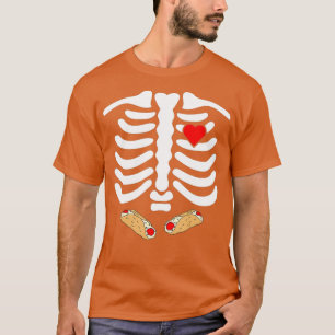 Skeleton Ribs Junk Food Belly Cannoli Funny T-Shirt
