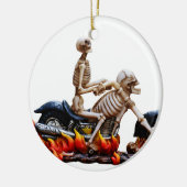 Skeleton Rider Keramik Ornament (Links)