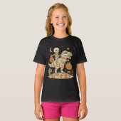 Skeleton Riding Dinosaur mit Candy T-Shirt (Vorne ganz)