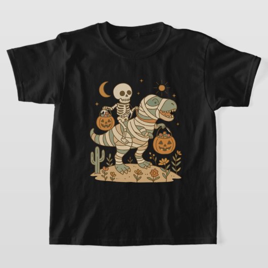 Skeleton Riding Dinosaur mit Candy T-Shirt (Ablage )