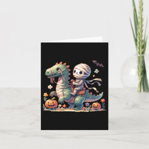 Skeleton Riding Dragon Halloween Pumpkin Thema Kin Karte