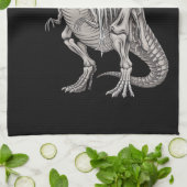 Skeleton Riding Mummy Dinosaur T rex Halloween Geschirrtuch (Gefaltet)