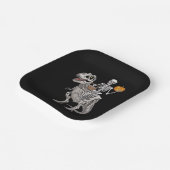 Skeleton Riding Mummy Dinosaur T rex Halloween Pappteller (Gewinkelt)