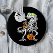 Skeleton Riding Mummy Dinosaur T Rex Halloween Spa Button (Beispiel)