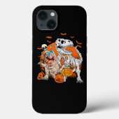 Skeleton Riding Mummy Dinosaur T rex Halloween Spa Case-Mate iPhone Hülle (Rückseite)