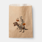 Skeleton Riding Mummy Dinosaur T rex Halloween Spa Geschenktütchen (Vorderseite)