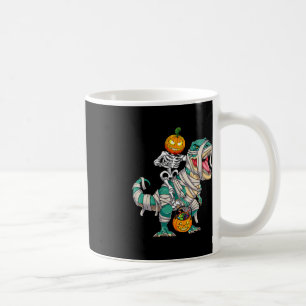 Skeleton Riding Mummy Dinosaur T rex Halloween Spa Kaffeetasse