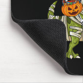 Skeleton Riding Mummy Dinosaur T Rex Halloween Spa Mousepad (Ecke)