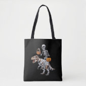 Skeleton Riding Mummy Dinosaur T rex Halloween Spa Tasche (Vorderseite)