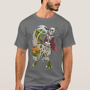 Skeleton Riding Mummy Dinosaurier Halloween T Re P T-Shirt