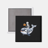 Skeleton Riding Mummy Orca Halloween Candy Whale Magnet (Vorderseite/Rückseite)