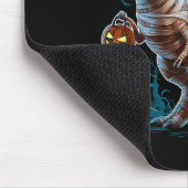 Skeleton Riding Mummy Pumpkin T Rex Dinosaur Funny Mousepad (Ecke)