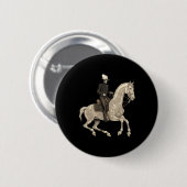 Skeleton Riding Pferd Cowboy Horse Lover Halloween Button (Vorne & Hinten)
